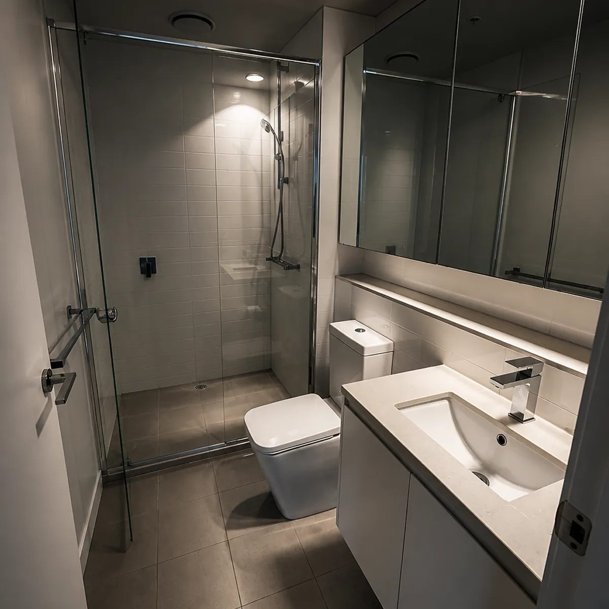 Commercial bathroom maintained as part of a facilities and asset management program