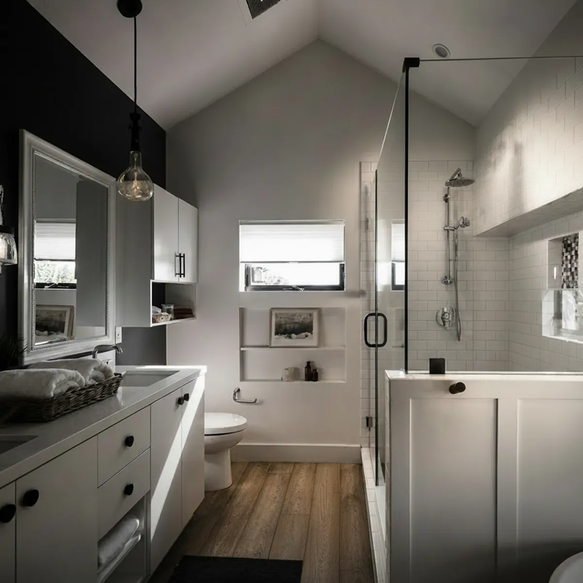 Upscale bathroom in a rental property managed for a real estate agency